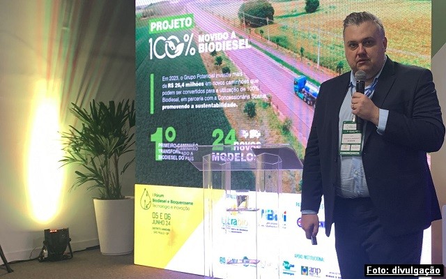 Grupo Potencial testa o primeiro caminhão movido 100% a biodiesel